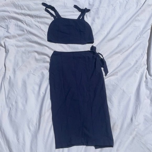 Abercrombie & Fitch Matching Wrap Midi Skirt Set - Picture 1 of 3